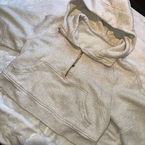 lululemon athletica Light Gray Half-Zip Hoodie